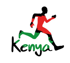 Wall Mural - Kenyan runner symbol design