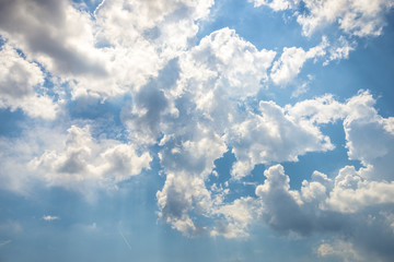 White clouds on the blue sky during the day