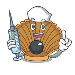 Sticker - Nurse shell with pearl character cartoon