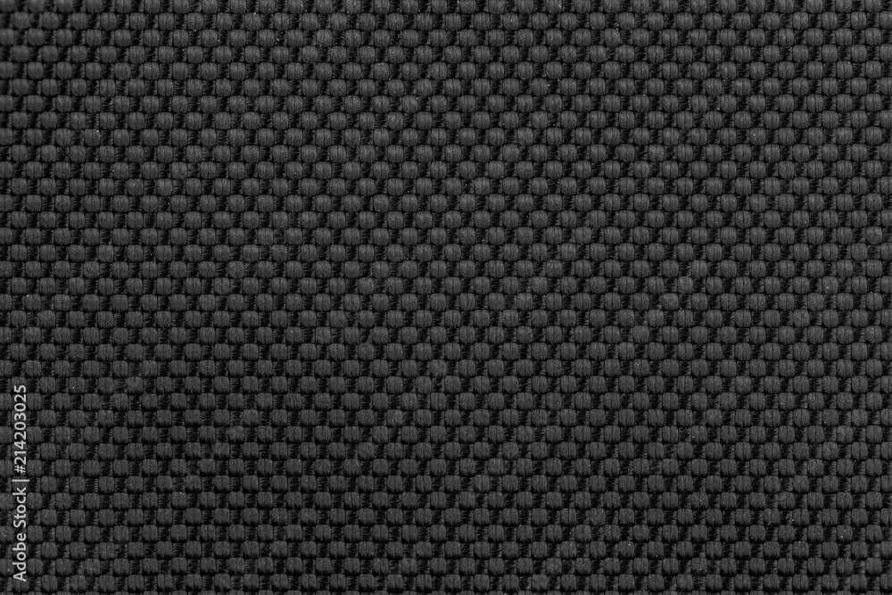 Black nylon fabric texture, Nylon fabric background. - obrazy, fototapety, plakaty 