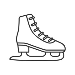 Canvas Print - Ice skate linear icon