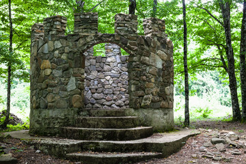 Poster - unfinished chapel near mandala in Shapsugskaya