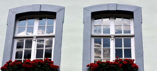 Canvas Print - fenêtre fleurie