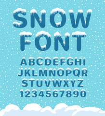 Snow winter font