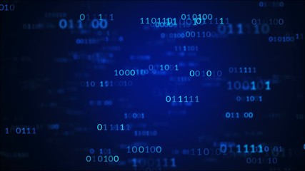 Wall Mural - digital binary data background