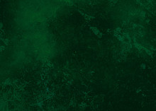 Dark Green Abstract Textured Background Texture To The Point With Spots Of Paint. Blank Background Design Banner.