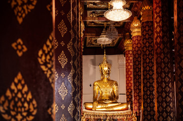 Interior of Wat Na Phra Men, Undestroyed Ayutthaya temple, Thailand