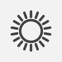 Wall Mural - The sun icon. Flat sun icon