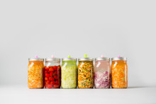 Fermented Vegetables On Isolated Background