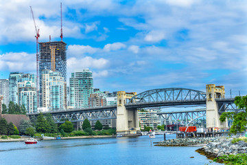 Wall Mural - Granville Island Burrard Street Bridge Vancouver British Columbia Canada