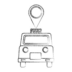 Poster - london taxi with pin location