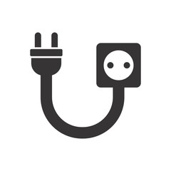 Canvas Print - Electric logo. Power icon. Plug in symbol. Vector eps 08.