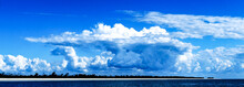 Magnificent White Cumulonimbus Cloud In Blue Sky. Australia.