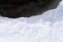 Winter Mountain Top With Fairy Overhang Snow Cap .