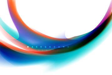 Holographic fluid colors flow, colorful liquid mixing colours motion concept