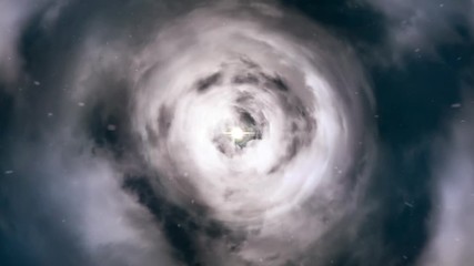Wall Mural - wormhole straight through time and space, clouds, and millions of stars. colorful space travel anima