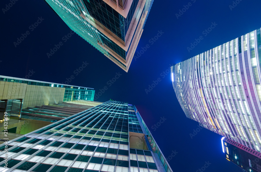 Photo Art Print Low Angle Shot Of High Rise Buildings In