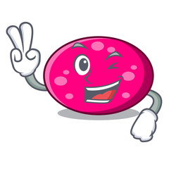 Sticker - Two finger ellipse character cartoon style