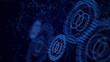 © Dmitry - Abstract technology background. Technology concept. Gear wheel. Big Data concept. 3d illustration. 3d rendering.