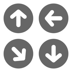 Poster - Direction arrows in circle. Vector.