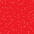 Red decorative seamless pattern with snow