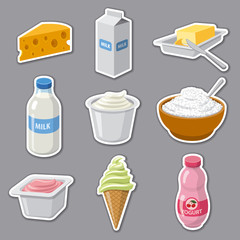 milk products stickers