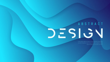 Wall Mural - vector abstract wavy background, trendy minimalist futuristic de