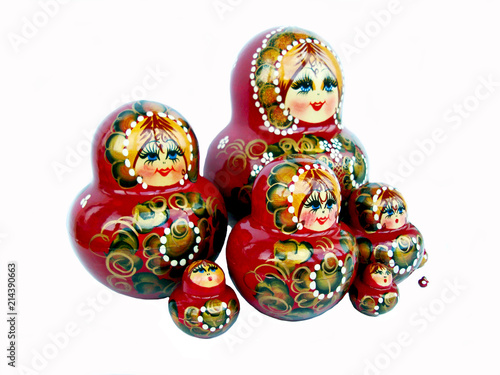 Photographie Wooden doll matryoshka russian souvenir.
