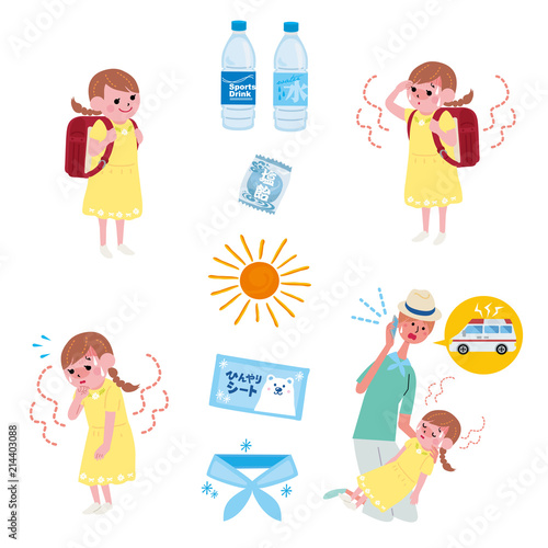 熱中症 こども イラスト セット Stock Vector Adobe Stock 熱中症 こども イラスト セット Stock Vector Adobe Stock