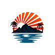 Beach logo vector template