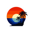 Beach logo vector template