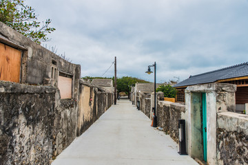 Ancient Japanese style buildings on two sides of the street