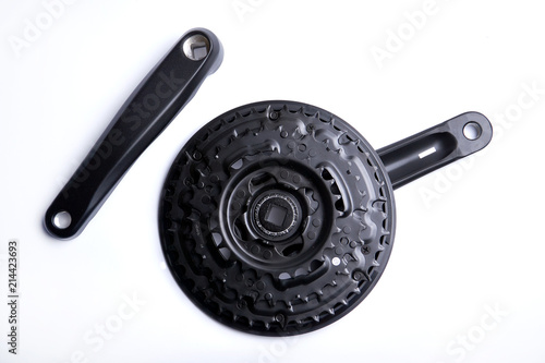 Fotografia, Obraz right pedal old bike, separated together with front sprocket on white background