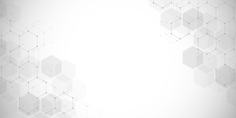 Wall Mural - medical background from hexagons. geometric elements of design for modern communications, medicine, 