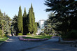 © adamchuk_leo - beautiful park with alleys near the hotel. The eyes admire large conifers and shrubs