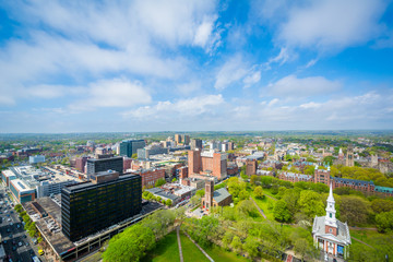 Wall Mural - View of the New Haven Green and downtown, in New Haven, Connecticut