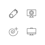 Fototapeta Pokój dzieciecy - Science linear icons set. Simple outline vector icons