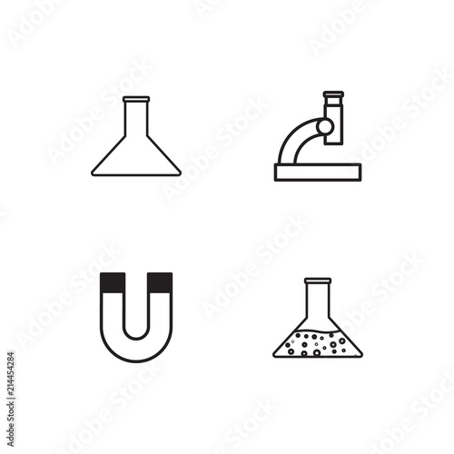 фотографія Science linear icons set. Simple outline vector icons