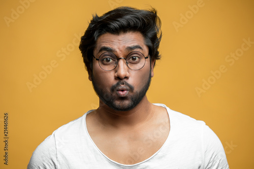 Strong Indian Guy Is Learning To Whistle Male Who Has Lips Like A