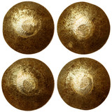 Fototapeta  - set of golden or bronze rivet heads isolated on white background