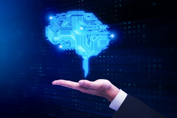 Wall Mural - artificial intelligence and technology concept