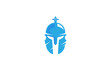 Warrior Helmet Logo Design Illustration