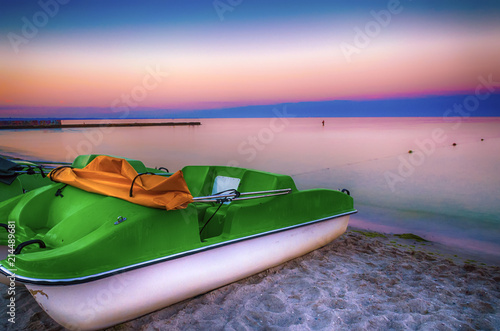 Photographie Seascape during the sunset in the Odesa of Ukraine
