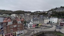 Aerial Of The Town Of Oban Scotland