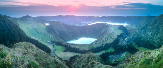 Wall Mural - mountain landscape ponta delgada island, azores