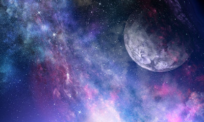 Wall Mural - space planets and nebula