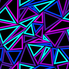 Abstract seamless sport pattern for girls, boys. Creative sport vector pattern with dots, geometric figures, triangle. Funny triangle pattern for textile and fabric. Fashion triangle sport style.