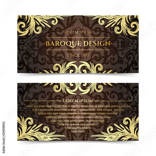 French Baroque Elegant Ornate Flyers Luxurious Gold Ornamental