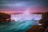 Fototapeta Zachód słońca - View of Niagara waterfalls during sunrise from Canada side