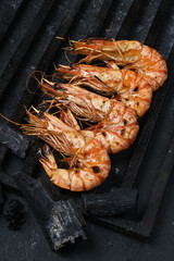 Canvas Print - grilled shrimp